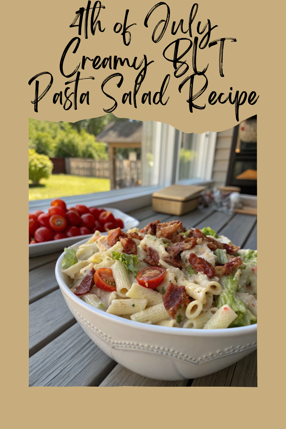 4th of July Creamy BLT Pasta Salad Recipe
