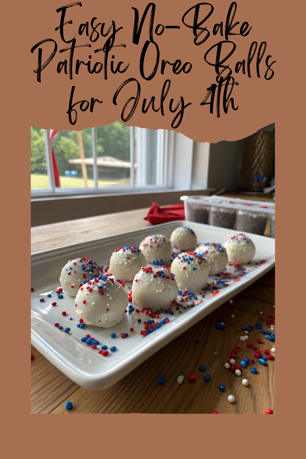 Easy No-Bake Patriotic Oreo Balls for July 4th