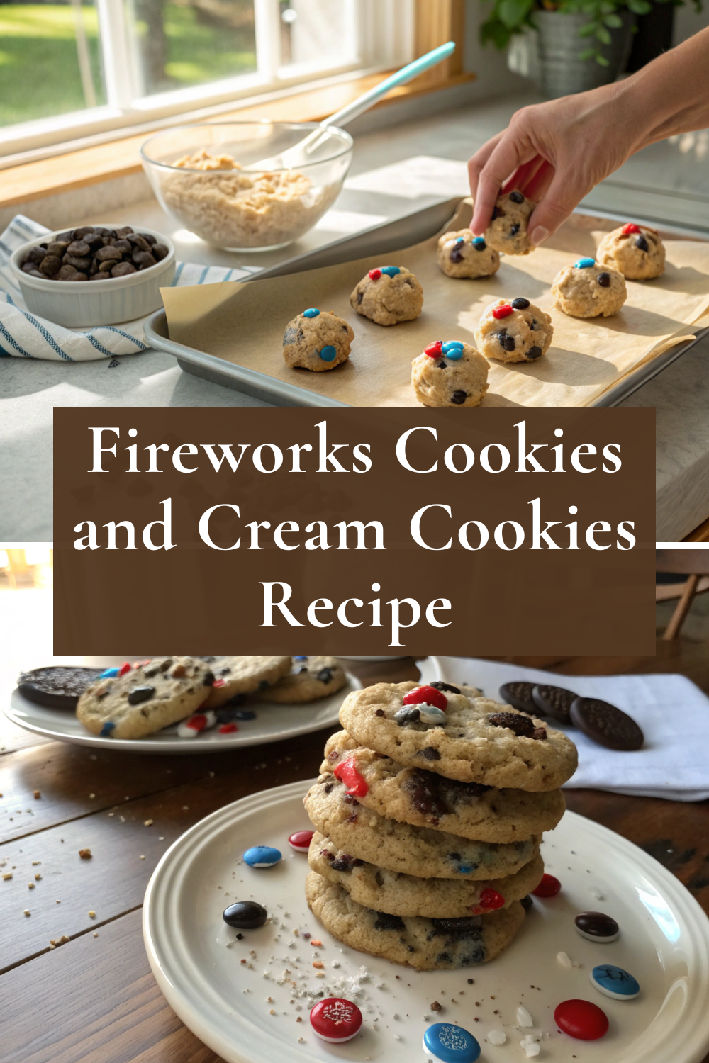 Fireworks Cookies and Cream Cookies Recipe
