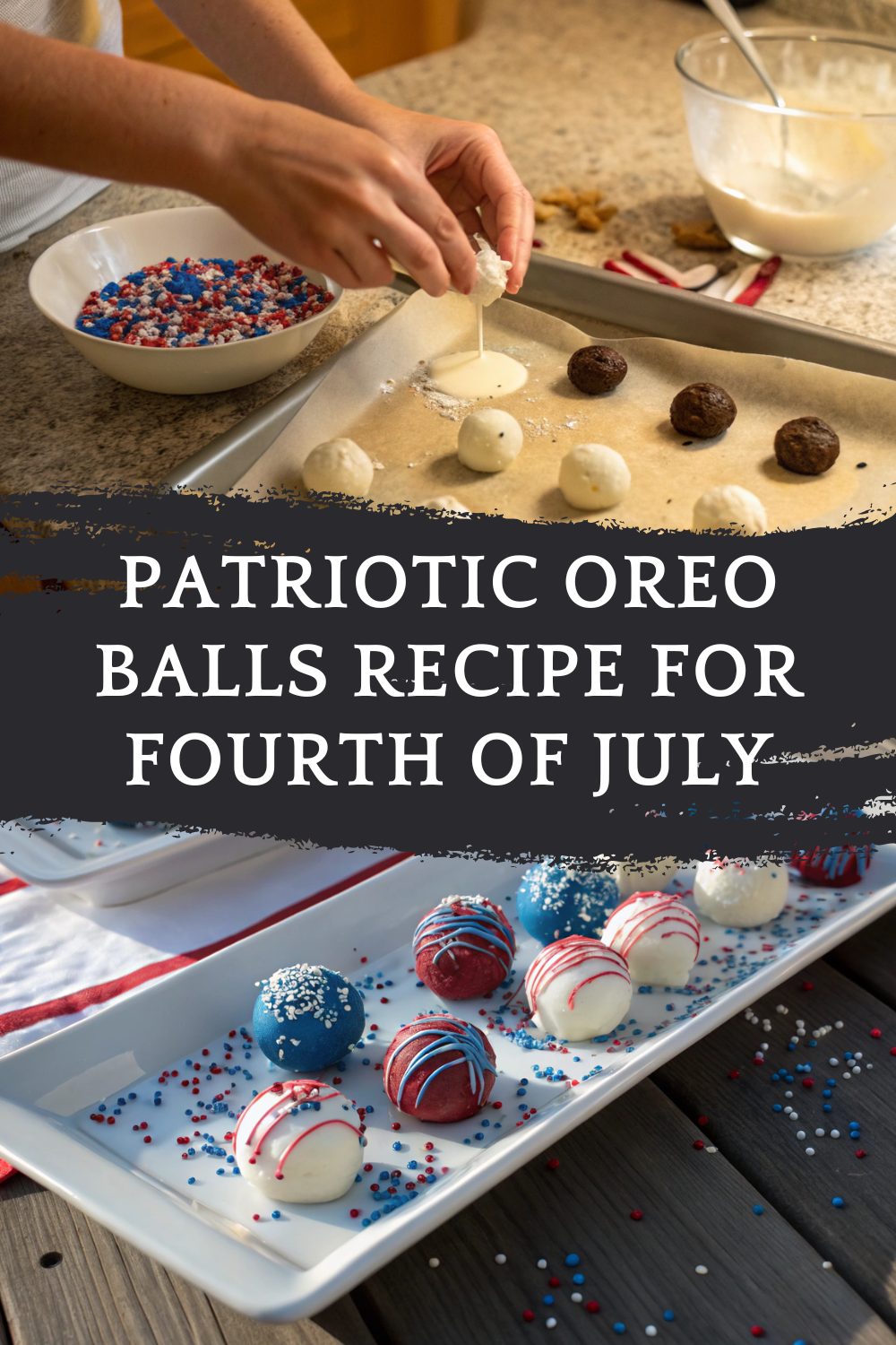 Patriotic Oreo Balls Recipe for Fourth of July